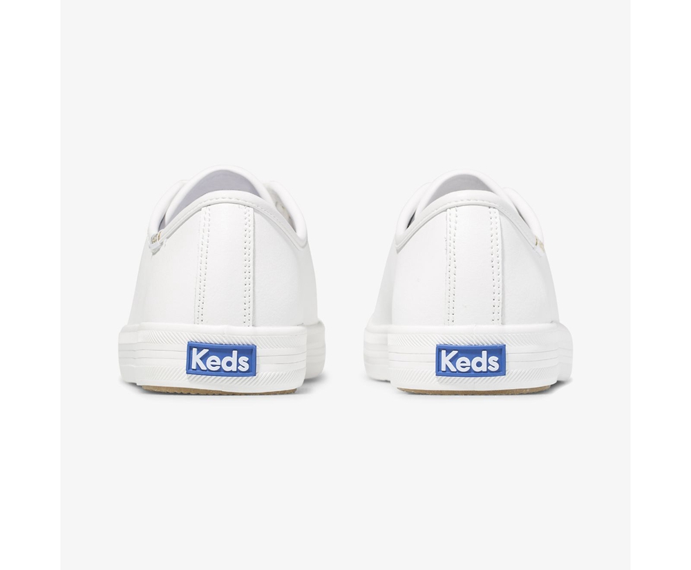 Keds Sneaker Damen Weiß - Kickstart Leder - KQM-819703